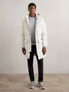 Reiss Light Stone Longline Quilted Puffer Jacket In White