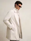 Reiss Logan Regular Fit Hybrid Removable Inner Overcoat In Gray