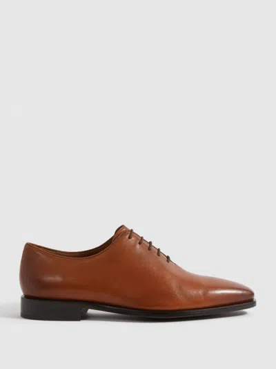 Reiss Light Tan Leather Lace-up Shoes In Brown