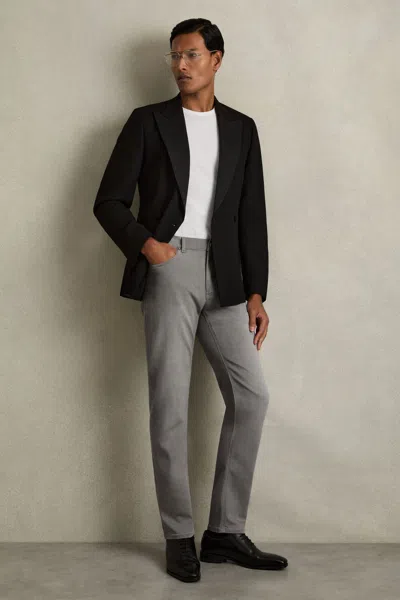 Reiss Men's Grey Cotton Jeans In Light Washed Grey