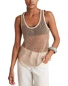 Reiss Neutral Mesh Knit Beaded Vest In Multi