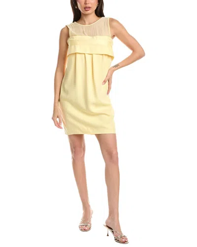 Reiss Liliana Lace Up Dress In Neutral