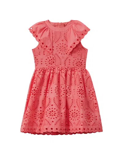 Reiss Kids' Lilly Broderie Flippy Dress In Pink