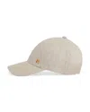 Reiss Womens Neutral Lily Logo-badge Linen Baseball Cap In Neutral