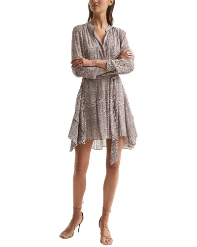Reiss Lily Lurex Flippy Dress In Pink