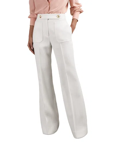 Reiss Lily Occasion Flare Trousers In White
