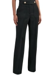 Reiss Lily Wide Leg Pants In Blue