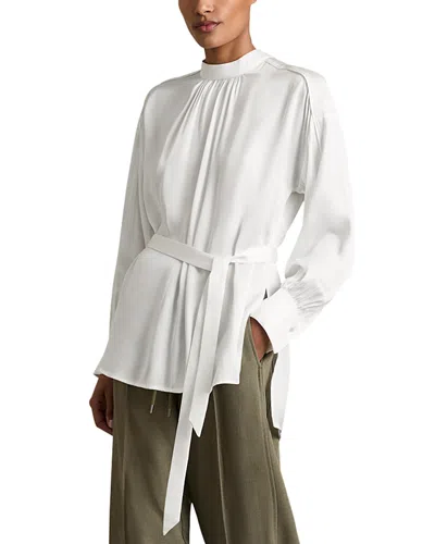Reiss Lina High/low Top In Ivory