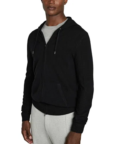 Reiss Lindo Wool & Cashmere-blend Sweater In Black