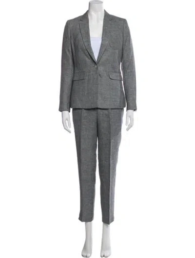Pre-owned Reiss Linen Pantsuit In Gray