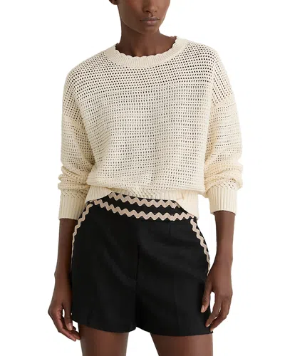 Reiss Linen Wave Trim Shorts In Black
