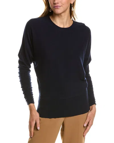 Reiss Lisa Wool-blend Batwing Sleeve Top In Blue