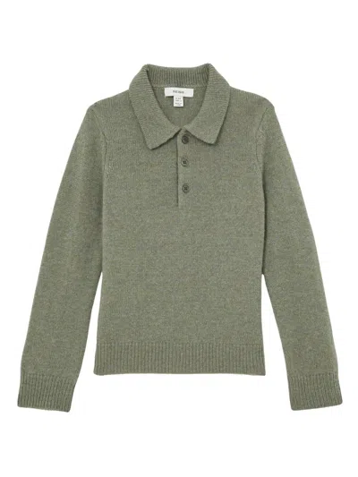 Reiss Kids' Little Boy's & Boy's Deansgate Wool-cashmere Polo Sweater In Green