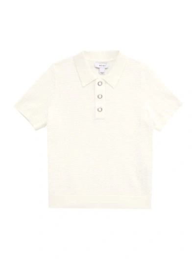 Reiss Little Boy's & Boy's Knit Polo Shirt In White