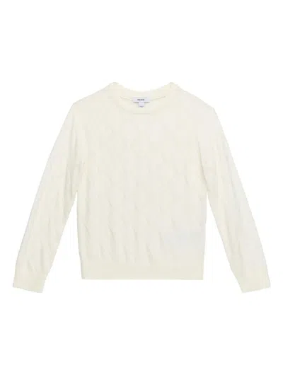 Reiss Kids' Little Boy's & Boy's Mansion Crewneck Sweater In Neutral