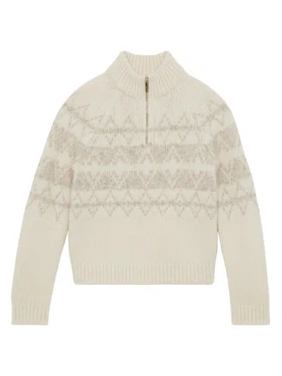 Reiss Little Boy's & Boys Claus Wool-blend Pullover Sweater In White