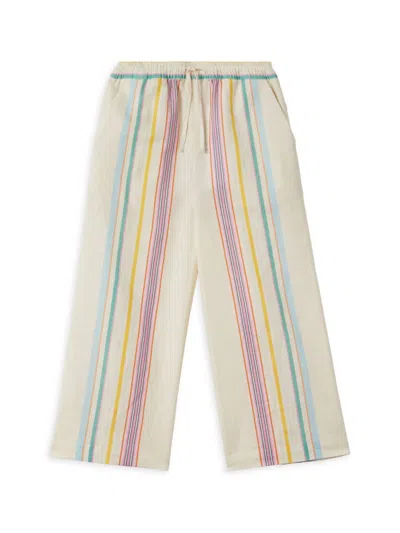 Reiss Little Girl's & Girl's Cleo Striped Cotton-linen Trousers