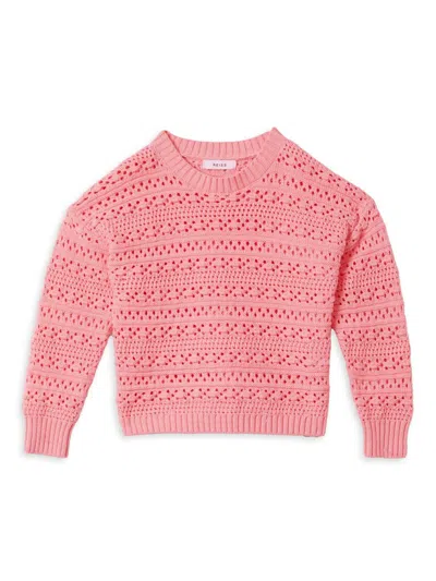 Reiss Kids' Little Girl's & Girl's Isobel Crewneck Jumper In Pink