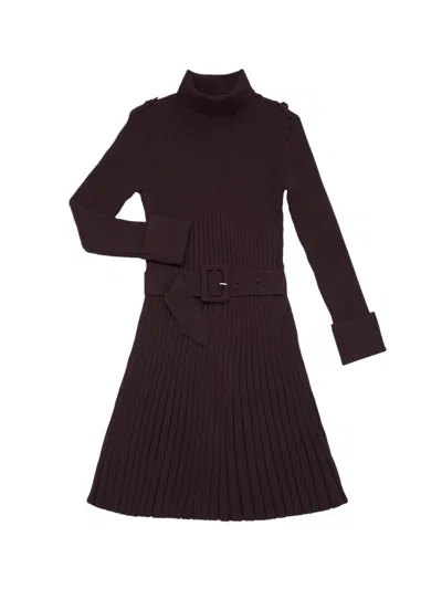 Reiss Little Girl's & Girl's Vinnie Rib-knit Dress In Burgundy