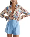 Reiss Liv Printed Shirt In Multi