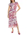 Reiss Livia Midi Dress In Pink