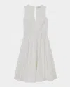 Reiss Liza Sleeveless Cotton Midi Dress In Ivory