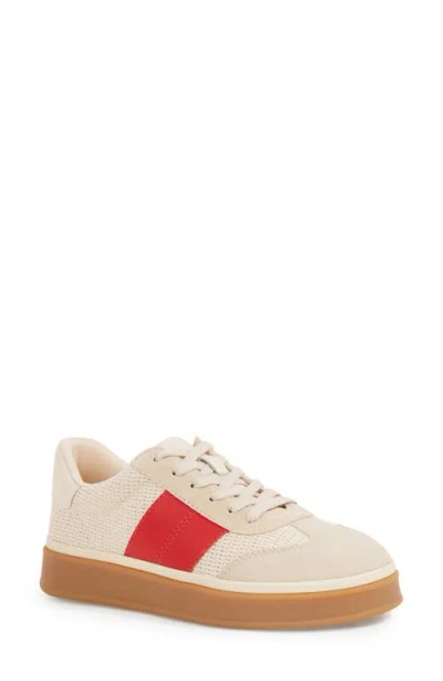 Reiss Lizzie Leather Trainer In Neutral