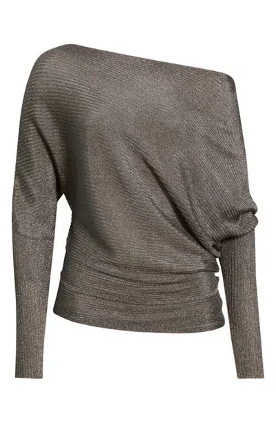 Reiss Logan Off The Shoulder Sweater In Gray