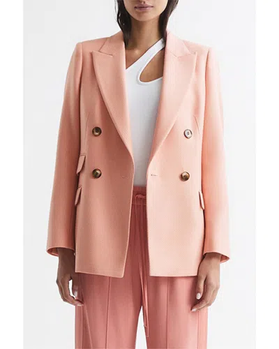 Reiss Logan Wool-blend Blazer In Pink