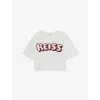 Reiss Logo-print Round-neck Cotton T-shirt 4-13 Y In Pink Print