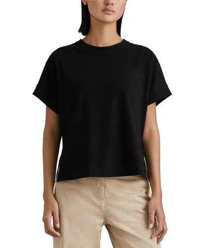 Reiss Lois Midweight Basic T-shirt In Black