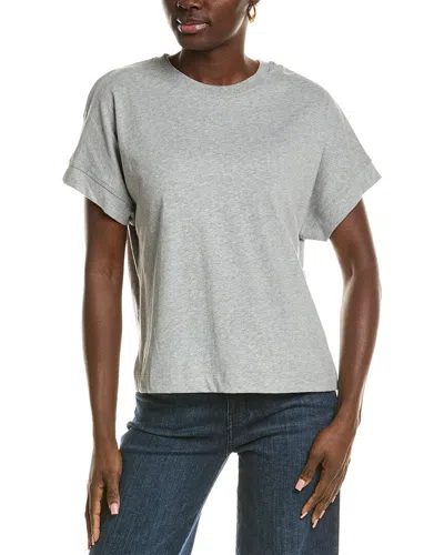 Reiss Lois Midweight Basic T-shirt In Gray