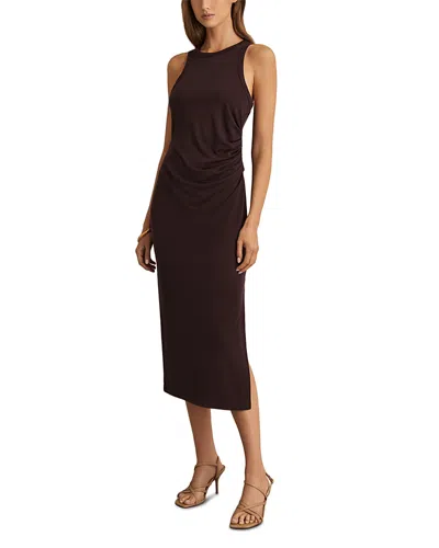 Reiss Lola Jersey Racer Midi Dress In Black