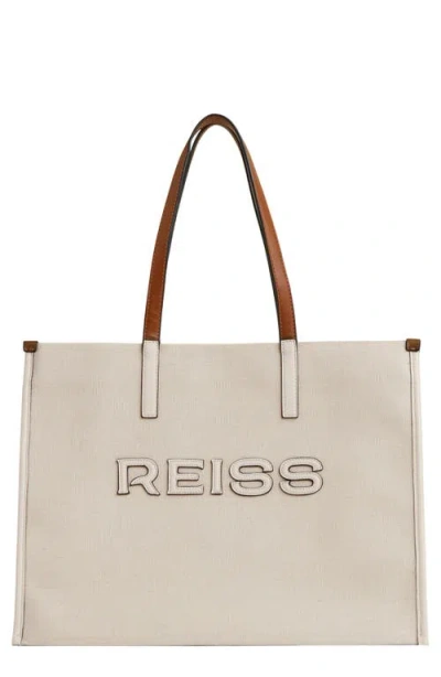 Reiss Lola Logo Canvas Tote