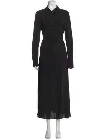 Pre-owned Reiss Long Dress In Black