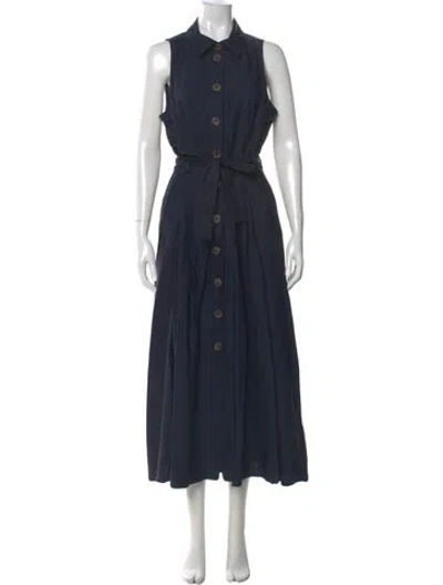 Pre-owned Reiss Long Dress In Blue
