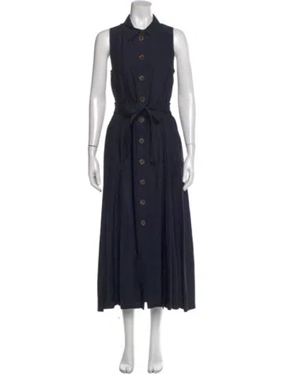 Pre-owned Reiss Long Dress In Blue