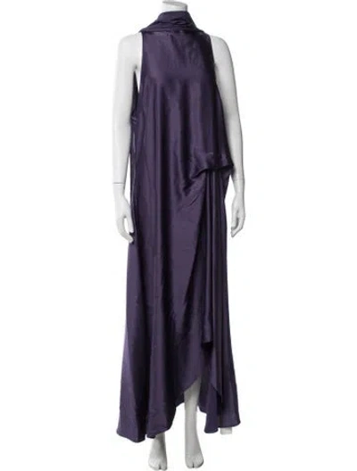 Pre-owned Reiss Long Dress In Purple