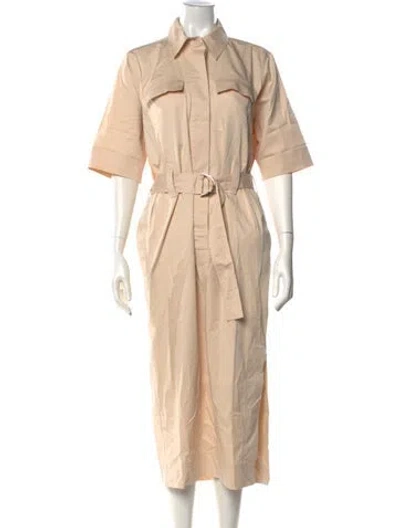 Pre-owned Reiss Long Dress W/ Tags In Neutral