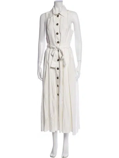 Pre-owned Reiss Long Dress In White