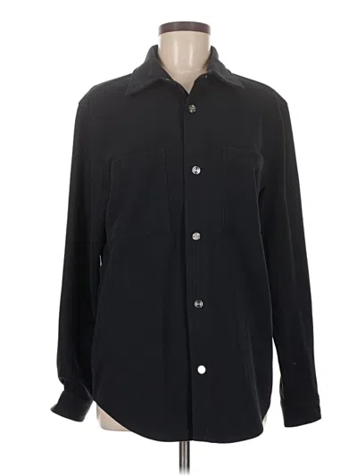 Pre-owned Reiss Long Sleeve Blouse In Black