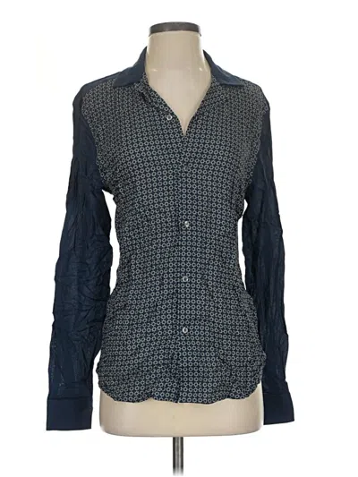 Pre-owned Reiss Long Sleeve Blouse In Blue