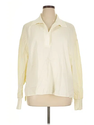Reiss Long Sleeve Blouse In Neutral