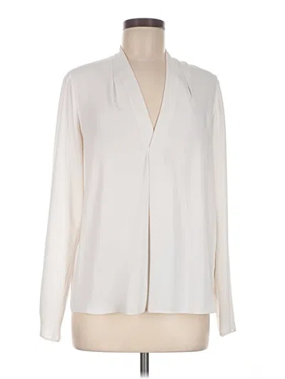Pre-owned Reiss Long Sleeve Blouse In Ivory