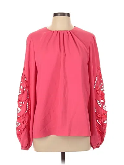 Pre-owned Reiss Long Sleeve Blouse In Pink