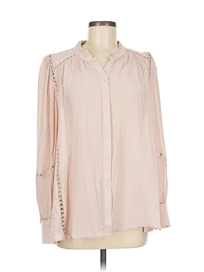 Pre-owned Reiss Long Sleeve Blouse In Pink