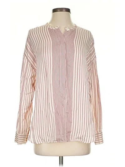 Pre-owned Reiss Long Sleeve Blouse In Pink
