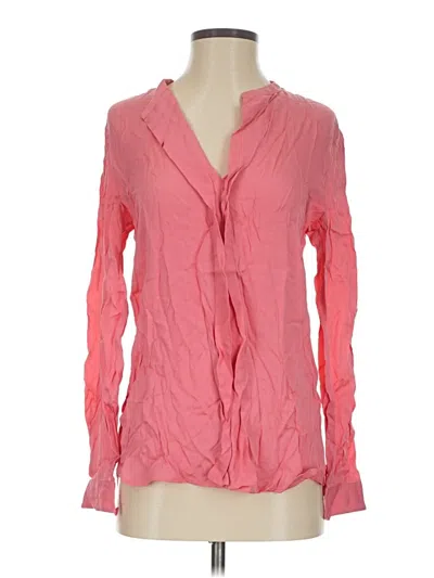 Pre-owned Reiss Long Sleeve Blouse In Pink