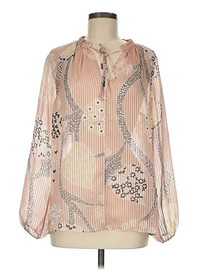 Pre-owned Reiss Long Sleeve Blouse In Pink