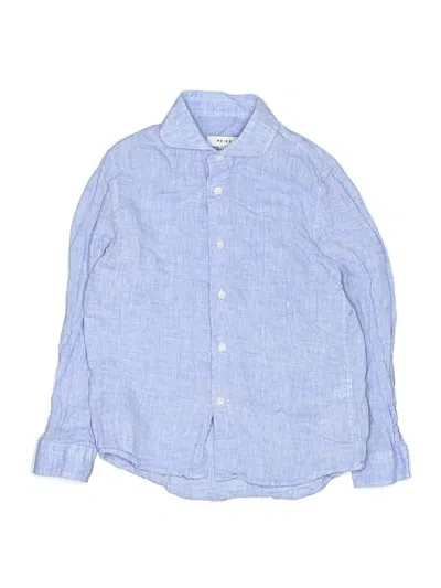 Pre-owned Reiss Kids'  Long Sleeve Button Down Shirt In Blue